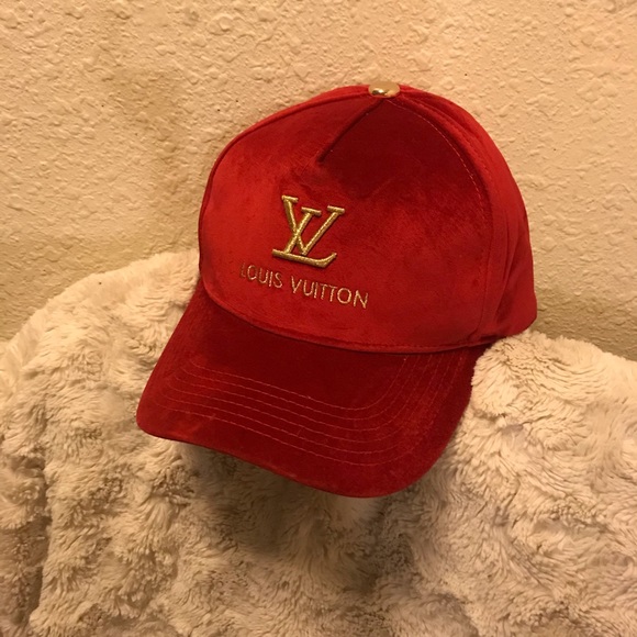 Louis Vuitton Red Velvet Hat 